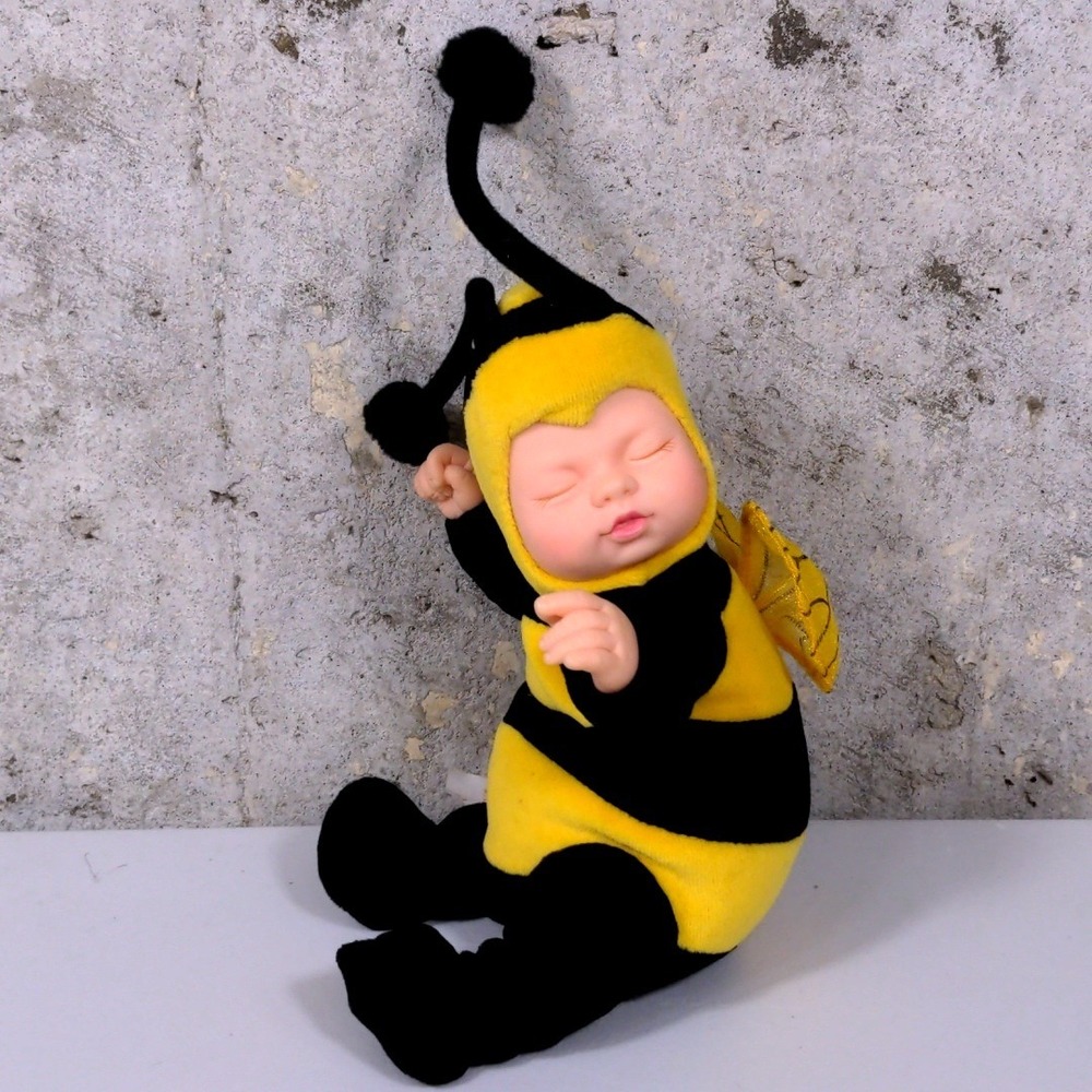 Anne Geddes Bumble Bee Baby Plush Beanbag Doll 9" VTG 1997 Yellow Black Rare Toy